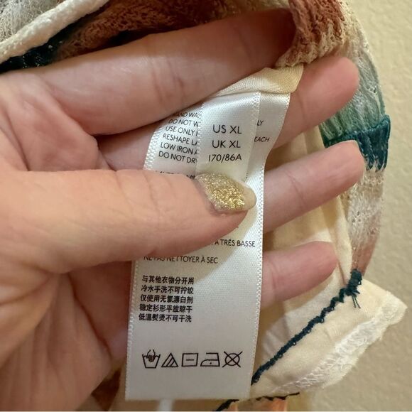 NWT Maeve Anthropologie Maria Multicolor Chevron Sweater Midi Skirt XL - Picture 10 of 13